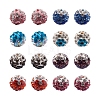 Spritewelry 64Pcs 8 Colors Two-Tone Handmade Polymer Clay Disco Ball Beads RB-SW0001-01-1