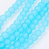 Baking Paint Transparent Glass Bead Strands GLAA-S031-8mm-21-1