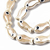 Handmade Porcelain Ceramic Beads Strands PORC-T006-03K-3