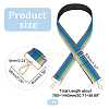 Stripe Pattern Glittered Polyester Adjustable Webbing Bag Straps PURS-WH0005-82KCG-03-2