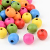 Mixed Lead Free Dyed Natural Wood Beads X-TB232Y-2