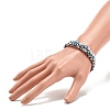 Natural Agate Beaded Stretch Bracelets BJEW-JB08252-3