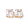 Brass Clear Cubic Zirconia Cabochons LS-STAS-M294-30B-1
