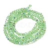 AB Color Plated Transparent Glass Beads Strands GLAA-G127-01G-2