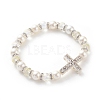 Electroplate Glass Beads Stretch Bracelets BJEW-JB04830-01-1