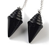 Natural Obsidian Pointed Dowsing Pendulums G-K338-13P-04-2