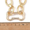 Aluminum Oval Link Chain Necklaces with Dog Bone Shaped Zinc Alloy Rock Climbing Carabiners NJEW-JN06413-3