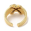 Rack Plating Real 18K Gold Plated Brass Criss Cross Open Cuff Rings RJEW-B048-06G-3