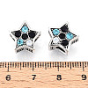 Alloy Rhinestone European Beads FIND-N009-17A-AS-3