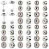 40Pcs 4 Styles 304 Stainless Steel Ear Nuts STAS-FS0002-23-1