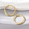 Brass Huggie Hoop Earrings X-KK-D160-55G-2
