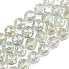 Transparent Electroplate Glass Beads Strands EGLA-N002-34C-B04-1