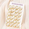 Ion Plating(IP) 304 Stainless Steel Huggie Hoop Earrings EJEW-O087-06B-4