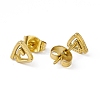 Vacuum Plating 304 Stainless Steel Triangle Stud Earrings for Women EJEW-P212-03G-2