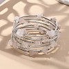Gemstone Chip Warp Bracelets X-BJEW-JB01517-01-1