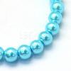 Baking Paint Pearlized Glass Pearl Round Bead Strands HY-Q003-6mm-48-2