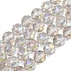 Transparent Electroplate Glass Beads Strands EGLA-N002-34C-B05-1