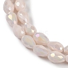 Opaque Solid Color Electroplate Glass Beads Strands EGLA-N013-P8mm-B08-3