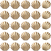 38Pcs 1-Hole Alloy Buttons BUTT-CY0001-20MLG-1
