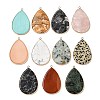 Natural & Synthetic Mixed Gemstone Big Pendants G-R492-02G-1