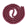 Baking Paint Pearlized Glass Pearl Round Bead Strands HY-Q003-10mm-14-2