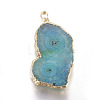 Natural Druzy Agate Big Pendants G-L509-13G-2