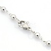Casual Style 304 Stainless Steel Ball Link Chain Bracelets STAS-O036-06P-2