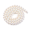 UV Plating Pearlized Glass Pearl Beads Strands GLAA-F128-01A-T1-4