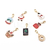 Christmas Themed Alloy Enamel Pendants HJEW-JM00457-1