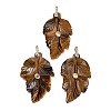 Natural Tiger Eye Pendants G-K372-06G-A02-1