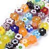 Handmade Millefiori Glass Bead Strands LAMP-J035-6mm-02-1