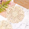 Olycraft Rubber Wood Carved Onlay Applique Craft AJEW-OC0001-52C-6