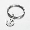 Stainless Steel Anchor Keychain KEYC-JKC00046-03-2