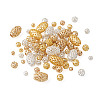 Kissitty 105Pcs 12 Styles Brass Hollow Beads KK-KS0001-27-12