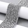 Electroplate Glass Beads Strands GLAA-H021-01B-FP08-3
