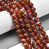 Natural Striped Agate/Banded Agate Beads Strands G-G582-8mm-59-5