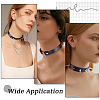 4Pcs 4 Styles Gothic Style Spiked Rivet Imitation Leather Chocker Necklaces NJEW-CL0001-19-5