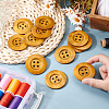 40Pcs Wood Buttons BUTT-OC0001-53A-3