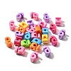 UV Plating Opaque Acrylic Beads SACR-Z007-02G-1