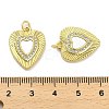 Brass Micro Pave Clear Cubic Zirconia Pendants KK-K365-04D-G-3