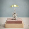 Vintage Alloy Witch Cat Shape Pendant Necklaces for Women WG460F3-01-1