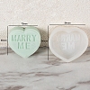 DIY Silicone Heart with Word Soap Molds PW-WG13454-06-1