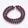 Electroplate Non-Magnetic Synthetic Hematite Beads Strands G-F585-C03-8mm-2