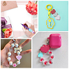 100Pcs 10 Colors Heart Food Grade Silicone Beads SIL-PA0001-09A-6