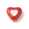 Brass Enamel Beads KK-P294-51G-01-1