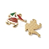 304 Stainless Steel Enamel Pendants STAS-L300-012G-11-2