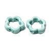 Flower Hollow Glazed Porcelain Bead Frame PORC-A034-09-3
