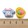 Rabbit Theme Opaque Resin Decoden Cabochons RESI-G099-03-3