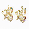 Brass Micro Pave Cubic Zirconia Pendants ZIRC-N039-153-NF-1