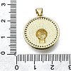 Brass Micro Pave Cubic Zirconia Charms KK-V010-22G-3